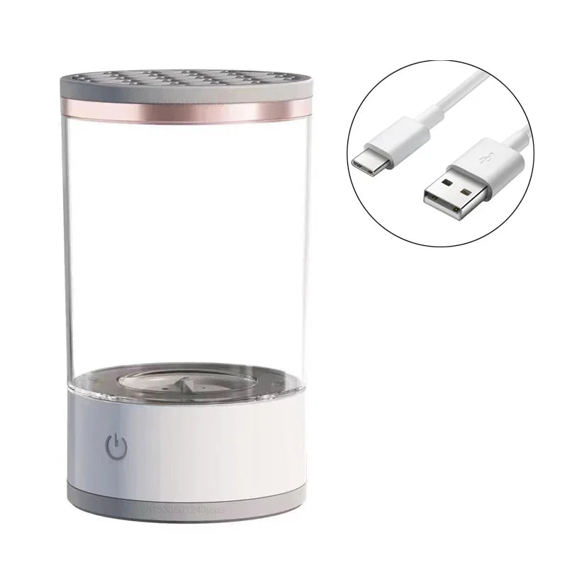 Nettoyeur de pinceaux de maquillage électrique 3 en 1 USB portable