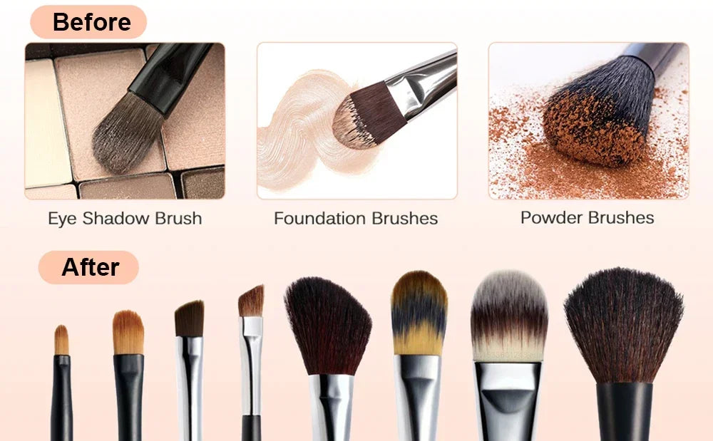 Nettoyeur de pinceaux de maquillage électrique 3 en 1 USB portable
